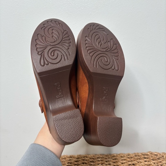 BØC Liv Clog Heel Brown Buckle Platform Chunky Size 7.5 - Picture 7 of 11